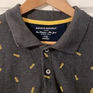 Banana Republic Pineapple Polo Shirt